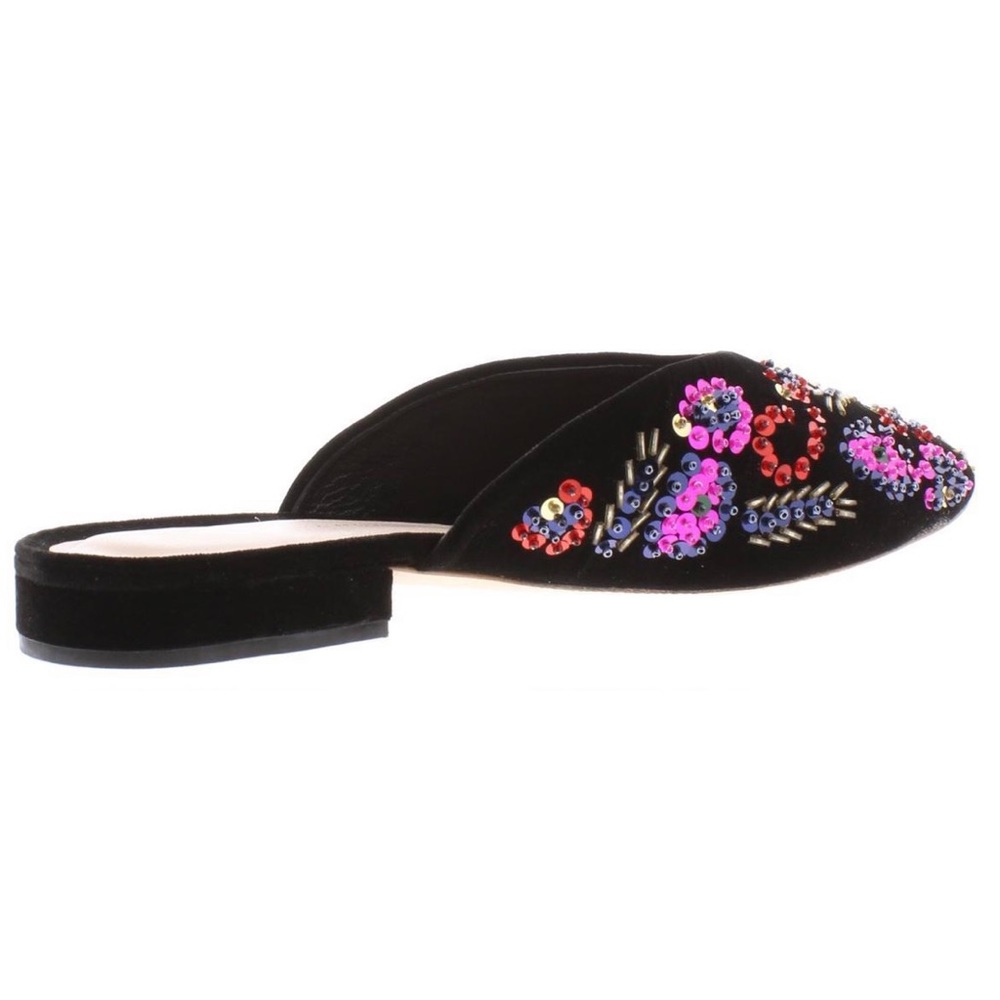 LOEFFLER RANDALL WOMENS QUIN VELVET BEADED MULES